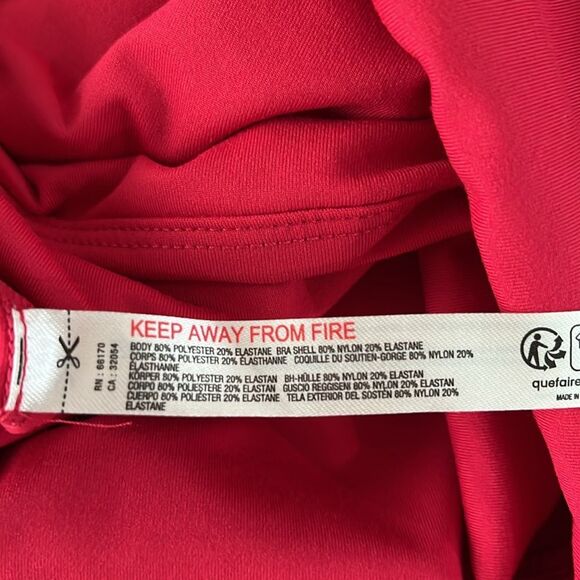 Free People Movement Cut Out Crossback Jumpsuit Size L NWOT Red - Picture 7 of 10